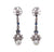 Art Deco Inspired Diamond Sapphire Platinum Earrings