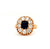 Edwardian Sapphire Diamond 18 Karat Yellow Gold Cluster Ring