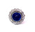 Mid Century GIA Ceylon Sapphire Diamond 18 Karat Gold Cluster Ring