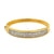 Vintage Princess Cut Diamond 18 Karat Yellow Gold Hinged Bracelet