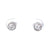 One Carat Old European Cut Diamonds 18 Karat White Gold Stud Earrings