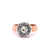 Late Victorian Diamond Silver 14 Karat Rose Gold Flower Cluster Ring