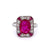 Art Deco Burma No Heat Ruby Diamond Platinum Dinner Ring