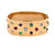 Vintage Gemstone Diamond 14 Karat Yellow Gold Hinged Bracelet