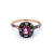 Antique Austro-Hungarian Pink Sapphire Diamond 14 Karat Rose Gold Cluster Ring