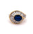 Vintage GIA 2.67 Carats Australian Sapphire Diamond 18 Karat Yellow Gold Swirl Cocktail Ring