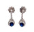 Art Deco Inspired Sapphire Diamond 18k White Gold Dangle Earrings