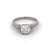 Edwardian GIA 0.99 Carats Old European Cut Diamond Platinum Filigree Ring
