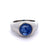 Vintage 4.30 Carats Sapphire Platinum Solitaire Bezel Set Ring