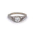Edwardian GIA 0.53 Carat Round Brilliant Cut Diamond 18k White Gold Filigree Ring