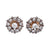 Old European Cut Diamond Platinum Stud Earrings
