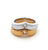 Vintage Cartier Diamond 18k Yellow White Gold Chevron Band Set