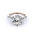 Mid Century French GIA 2.98 Carats Round Brilliant Cut Diamond Platinum Ring