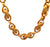 Vintage Italian 18k Yellow Brushed Gold Link Necklace
