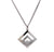 Vintage Chopard Swiss Diamond 18 Karat White Gold Square Happy Spirit Necklace