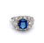 Art Deco GIA 1.87 Carats Burma No Heat Sapphire Diamond Platinum Ring