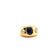 Vintage 1.35 Carat Sapphire Diamond 18 Karat Yellow Gold Three Stone Ring