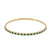 Diamond Emerald 14 Karat Yellow Gold Bangle Bracelet