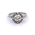 Art Deco French GIA 1.73 Carats Old European Cut Diamond Platinum Ring