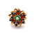 Vintage Sapphire Emerald Diamond 18k Yellow Gold Cocktail Ring