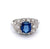 Art Deco GIA 1.87 Carats Burma No Heat Sapphire Diamond Platinum Ring