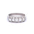 Vintage Carré Cut Diamond Platinum Half Eternity Band