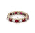 Mid Century Ruby Diamond 18k White Gold Eternity Band