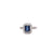 Art Deco Inspired Sapphire Diamond Platinum Ring