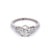 Mid Century GIA 1.18 Carats Old European Cut Diamond 18k White Gold Ring