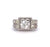 Art Deco GIA 1.11 Carats Old European Cut Diamond Platinum Ring