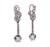 Mid Century Diamond 14k White Gold Drop Earrings