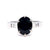 GIA Australian No Heat Sapphire Diamond Platinum Ring