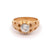 Art Nouveau Old Mine Cut Diamond 18 Karat Yellow Gold Solitaire Ring