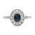 Art Deco Inspired Sapphire Diamond Platinum Ring