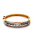 Retro Art Deco Diamond Platinum 14k Yellow Gold Hinged Bracelet