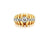 Vintage Old European Cut Diamond 14 Karat Yellow Gold Dome Ring