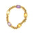 Vintage French Amethyst & Citrine 18 Karat Gold Bracelet