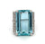 Mid Century 18.82 Carats Aquamarine Diamond Platinum Cocktail Ring