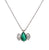 Mid Century 1.41 Carats Emerald Platinum Pendant Necklace