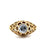 Art Nouveau Rose Cut Diamond 18 Karat Yellow Gold Foil Back Filigree Ring