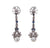 Art Deco Inspired Diamond Sapphire Platinum Earrings