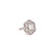 Art Deco Inspired 1.04 Carat Brilliant Cut Diamond Platinum Pave Cluster Ring