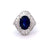 3.60 Carats Sapphire Diamond Platinum Ballerina Ring