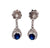 Art Deco Inspired Sapphire Diamond 18k White Gold Dangle Earrings