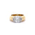 Vintage GIA 1.99 Carat Oval Cut Diamond 18k Yellow Gold Platinum Solitaire Ring