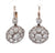 Art Deco Inspired Diamond Platinum Cluster Drop Earrings