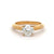 Mid Century French GIA 1.51 Carats Old European Cut Diamond 18k Gold Solitaire Ring