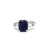 Mid Century GIA 2.56 Carats Sri Lanka Sapphire Diamond Platinum Ring
