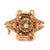 Retro Diamond Emerald 18k Yellow Gold Hinged Bracelet