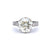Art Deco GIA 6.48 Carats Old European Cut Diamond Platinum Ring